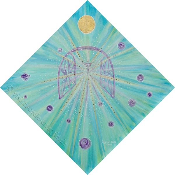 Öffnung - 50 x 50 cm - Original-Bild auf Leinwand-Keilrahmen