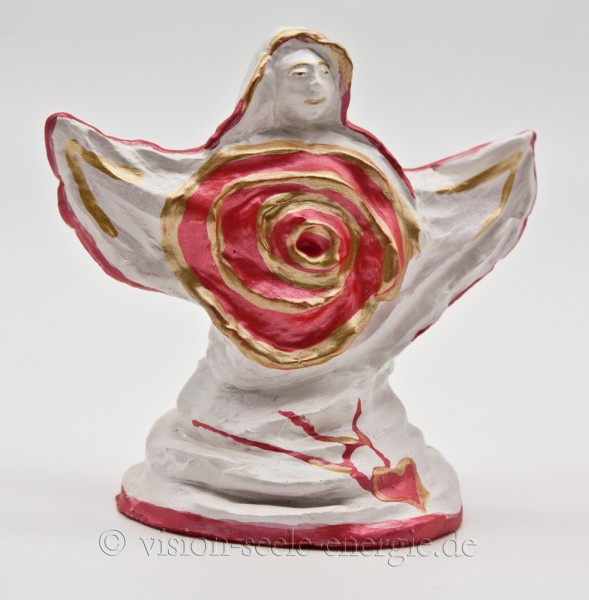 Engel des Wurzelchakras - Skulptur aus luftgetrockneter Modelliermasse