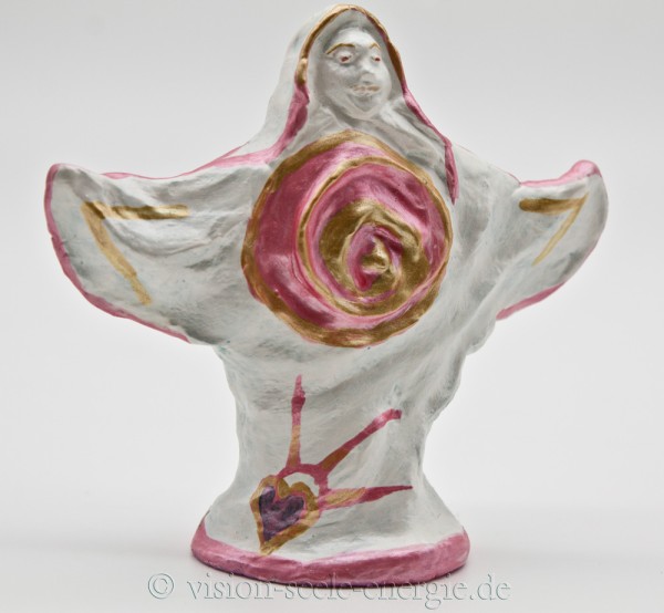 Engel des Herzchakras - Skulptur aus luftgetrockneter Modelliermasse