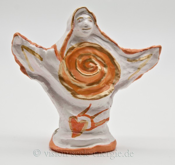 Engel des Sakralchakras - Skulptur aus luftgetrockneter Modelliermasse