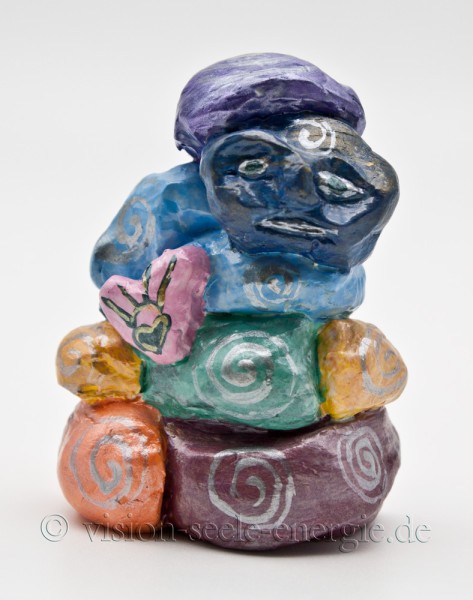 Heilsteinwissen - Skulptur aus luftgetrockneter Modelliermasse